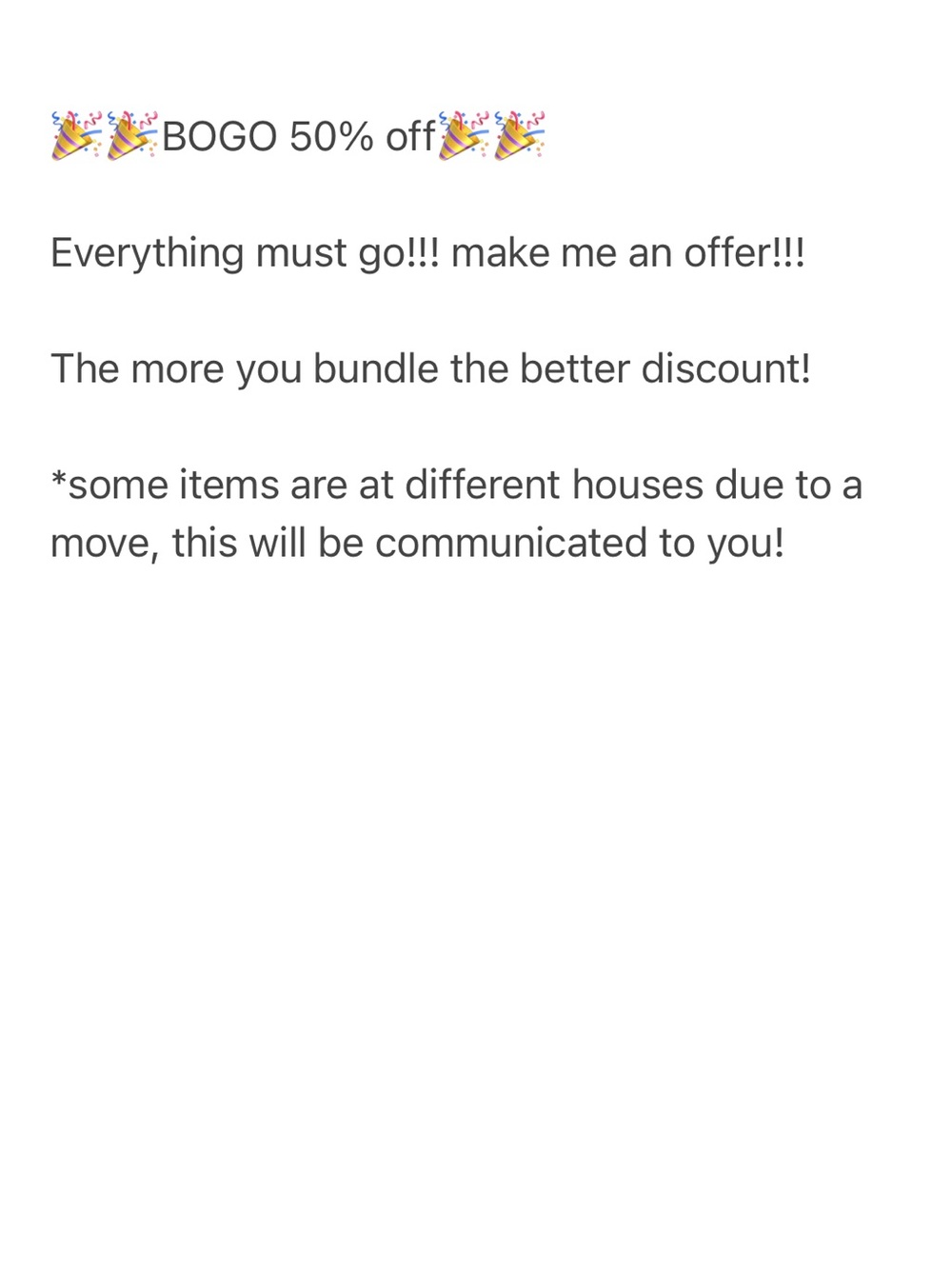BOGO 50% Off Sale Sign - White